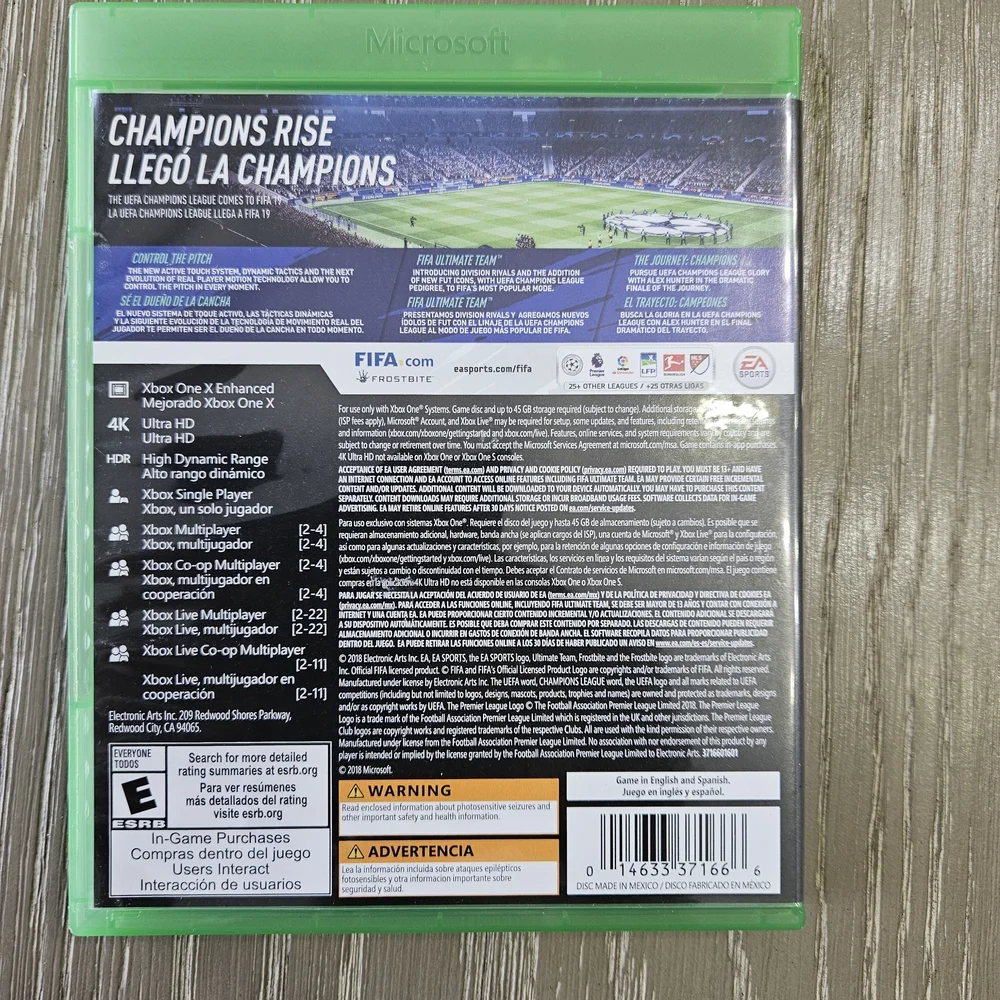 Microsoft Xbox One FIFA 19 with Green Case